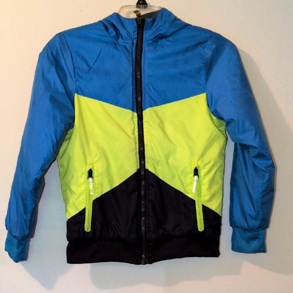 Kids Blue and Neon Yellow Jacket